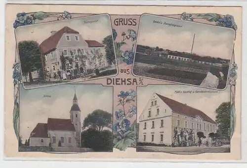 70678 Mehrbild Ak Gruß aus Diehsa Oberlausitz 1908