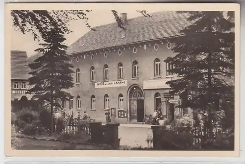 70712 Ak Tambach Dietharz (Thüringer Wald) Hotel zum Lamm 1957