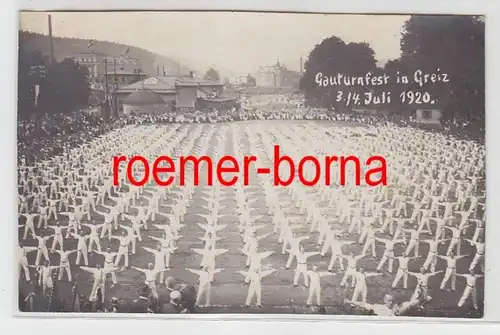 70714 Foto Ak Gauturnfest in Greiz 3./4. Juli 1920