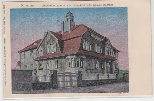 70723 Patent Ak Kirschau neue Schule um 1910
