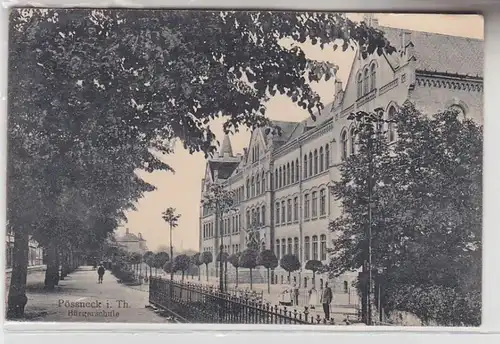 70830 Ak Pössneck in Thüringen Bürgerschule 1909