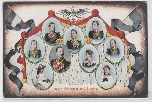 70850 Ak Notre couple empereur et familles vers 1900