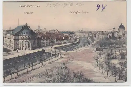 70900 Ak Strasbourg au Théâtre Alsace et les vedettes en 1910