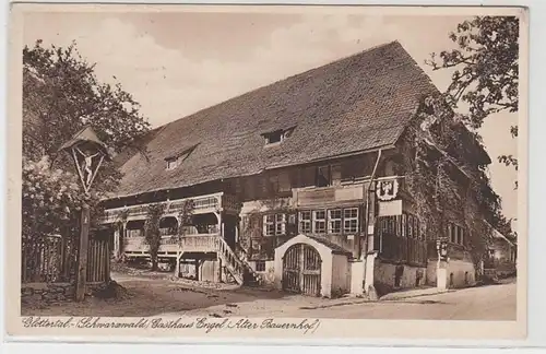 70911 Ak Glottertal Schwarzwald Gasthaus Engel alter Bauernhof 1931