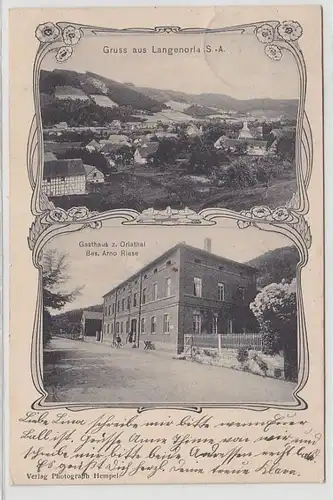 70928 Mehrbild Ak Gruß aus Langenorla S.-A. Gasthaus zum Orlathal 1910