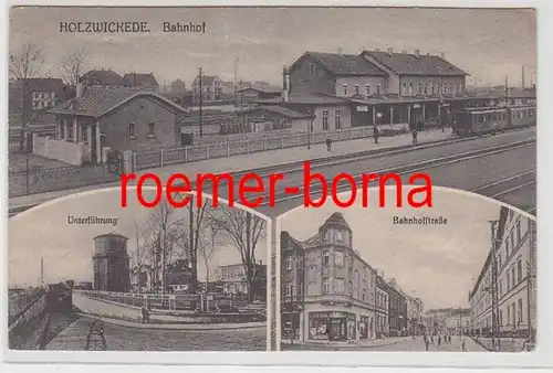70954 Multi-image Ak Holzwickede Gare, Gares sous-marines, Route 1916
