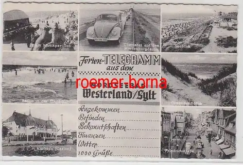 70991 Multi-image Ak Mer du Nord Bad Westerland sur Sylt 1966