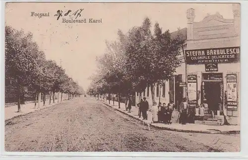 71003 Poste de terrain Ak Focsani Roumanie Boulevard Karol 1917