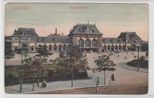 71106 Ak Düsseldorf Hauptbahnhof vers 1910
