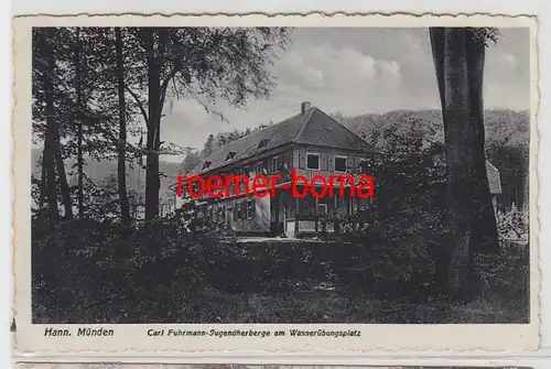 71156 Ak Hann. Münden Carl Fuhrmann-Jugendherberge am Wasserübungsplatz um 1930