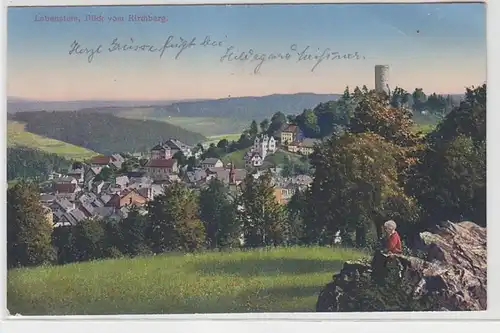 71161 Ak Lobenstein Blick vom Kirchberg 1919