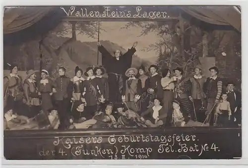 71180 Le camp d'Ak Wallenstein, la fête d ' anniversaire de l .empereur, le bat radio numéro 4 1914