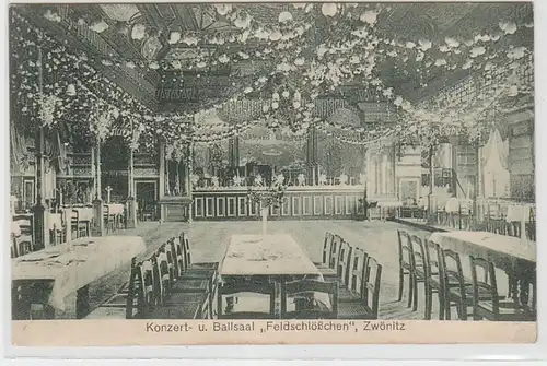 71329 Ak Zwönitz Konzert- und Ballsaal 'Feldschlößchen' um 1910