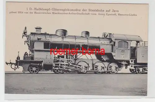 71339 Ak Hanomag Dampf Lokomotive Der Staatsbahnen auf Jawa um 1920