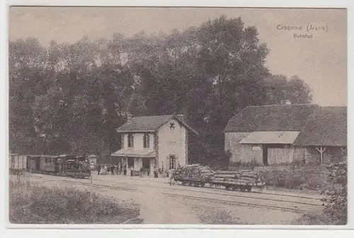 71373 Ak Craonne (Aisne) Bahnhof 1916