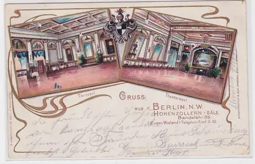 71398 AK Gruss de Berlin - Hohenzollern Salles, théâtre & danse 1902