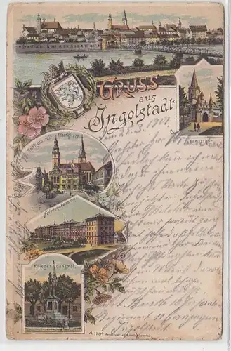 7145 Ak Lithographie Greuss de Ingolstadt 1901