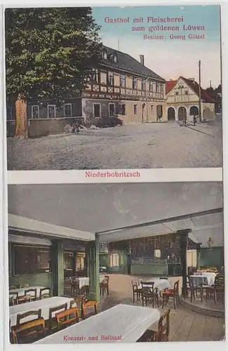 71443 Mehrbild Ak Niederbobritzsch Gasthof mit Fleischerei 1934