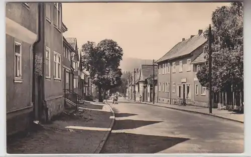 71476 Foto Ak Crawinkel (Thür.) Karl-Marx-Straße mit Blick zum Kienberg 1962