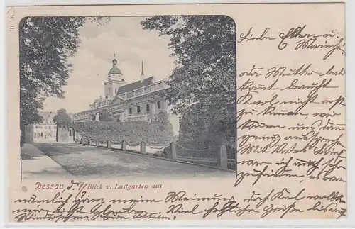 71510 Ak Dessau Blick vom Lustgarten aus 1902