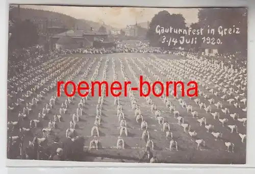 71524 Foto Ak Gauturnfest in Greiz 3./4. Juli 1920