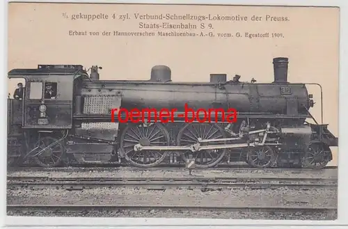 71528 Ak Hanomag vapeur Locomotive Preussische Staats Eisenbahn S 9 vers 1920