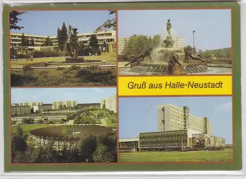 71573 Mehrbild Ak Gruß aus Halle Neustadt 1985