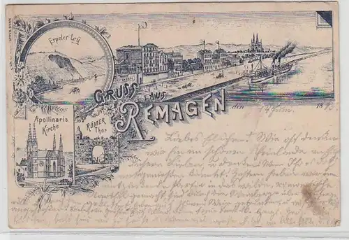 71579 Mehrbild Ak Gruß aus Remagen Stadtansichten 1895