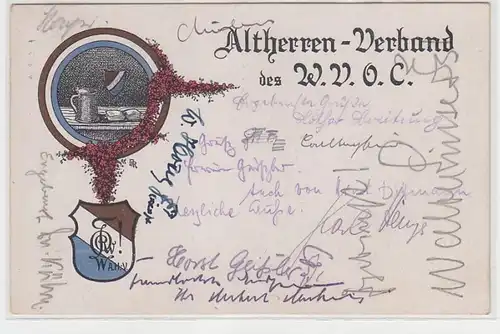 71701 Studentika Ak Leipzig Altherren Verband des W.V.O.C. 1927