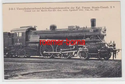 71709 Ak Egestorft vapeur Locomotive Prussienne Chemin de fer d'État S 9 vers 1920