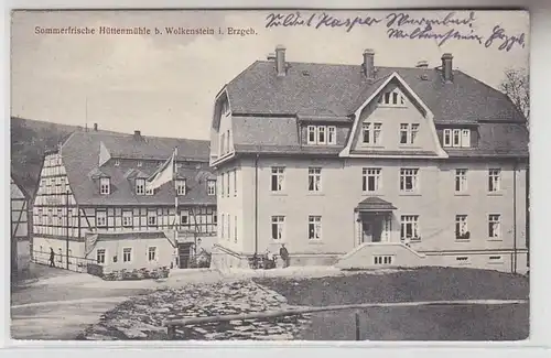 71711 Feldpost Ak Sommerfrische Hüttenmühle bei Wolkenstein Erzgebirge 1917