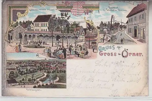 71725 Ak Lithographie Gruss aus Gross-Örner Gasthof 1902