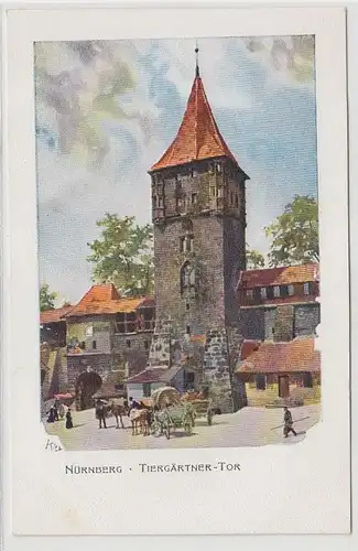 71739 Ak Nürnberg Bayrische Jubiläums Landesausstellung 1906 Tiergärtner Tor