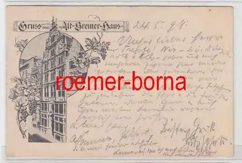 71774 Ak Gruss de la Maison de Bremer 1898