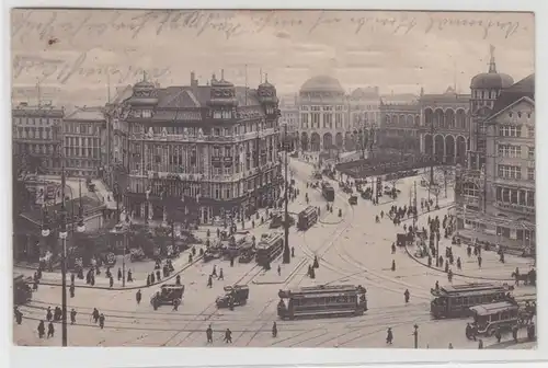 71780 Ak Berlin Potsdamer Platz mit Straßenbahnen und Verkehr 1916