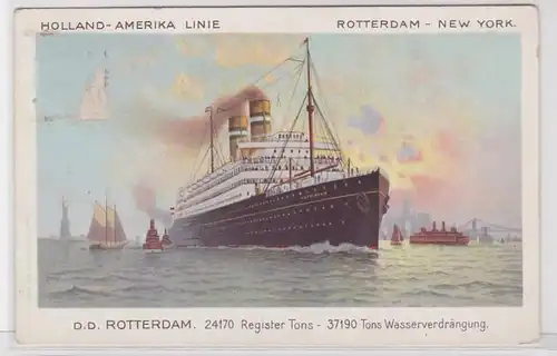 71804 AK Holland-Amerika Linie Rotterdam-New York, D.D. Rotterdam 1921
