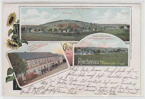 71813 Mehrbild Ak Gruss aus Reichenau bei Frauenstein im Erzgebirge 1905