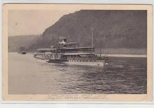 71817 Feldpost Ak Doppeldeckerschiff 'Ernst Ludwig' 1916