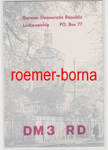 72033 QSL Carte Radio Amateur DDR Luckenwalde DM3 RD de 1962