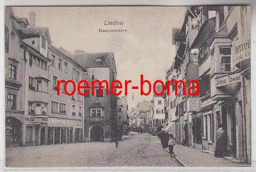 72034 Ak Lindau Hauptstrasse mit Geschäften um 1910