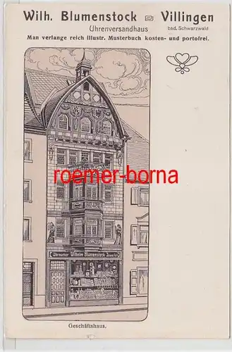 72062 Ak Villingen Uhrenversandhaus Wilh.Blumenstock um 1920