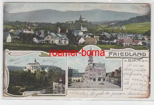 72109 Multi-image Ak Friedland en Bohême Vues de la ville vers 1910