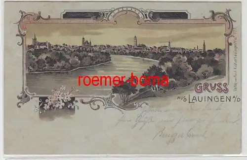 72183 Salutation Ak de Lauingen sur le Danube Vue totale 1900