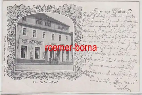 72220 Ak Gruss aus Wilsdruff! Schänke 'Alte Post' Eduard Wehner um 1900