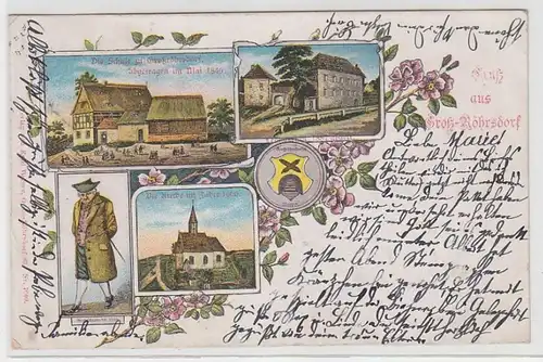 72262 Ak Lithographie Gruss aus Gross-Röhrsdorf 1902