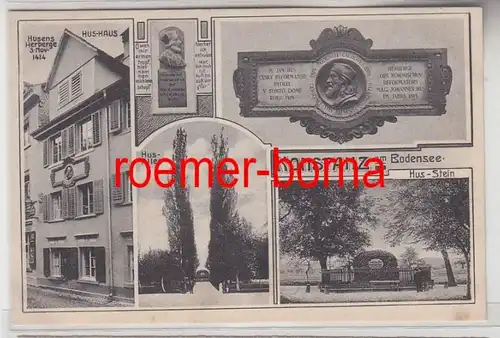 72267 Mehrbild Ak Konstanz am Bodensee Hus-Haus, Hus-Allee, Hus-Stein um 1930