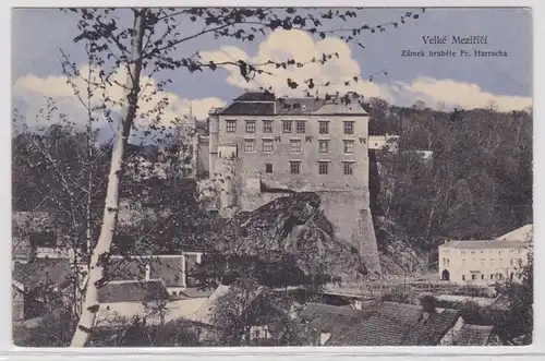 72300 AK Grosse Meseritz (Velké Mezirící) - Zámek (Château) hrabete Fr. Harracha