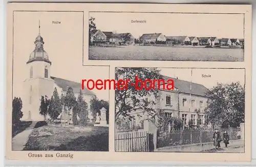 72334 Multi-image Ak Gruss de Village vue panoramique, église, école vers 1920