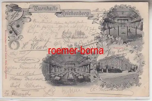 72368 Mehrbild Ak Turnhalle Reichenberg 1900