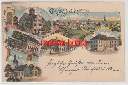 72408 Ak Lithographie Gruss de Breitingen i.S. Restaurant de gare, etc. vers 1910